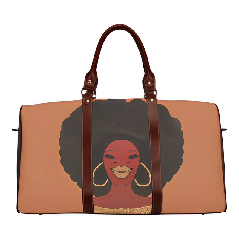 AFRO Totally Fly Terracotta Waterproof Travel Bag/Large (Model 1639)