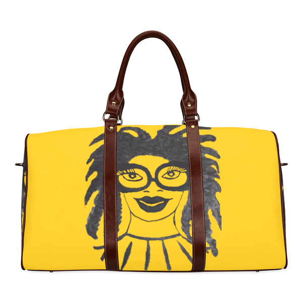 LOC Yummy Yellow Waterproof Travel Bag/Large (Model 1639)