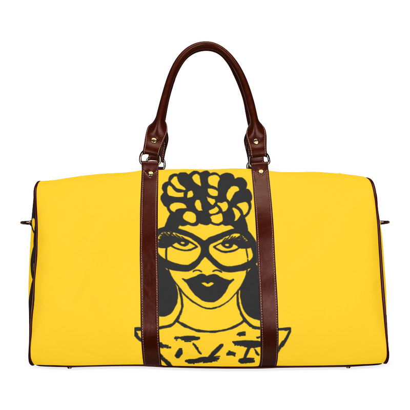 Yummy Yellow Waterproof Travel Bag/Large (Model 1639)