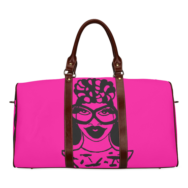 Poppin Pink Waterproof Travel Bag/Large (Model 1639)