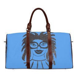 Boss Chick Blue Waterproof Travel Bag/Large (Model 1639)