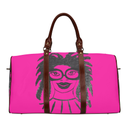 Poppin Pink Waterproof Travel Bag/Large (Model 1639)