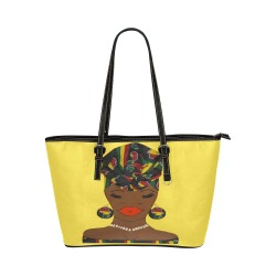 YELLOW HEADWRAP BAG LARGE LESS Leather Tote Bag/Large