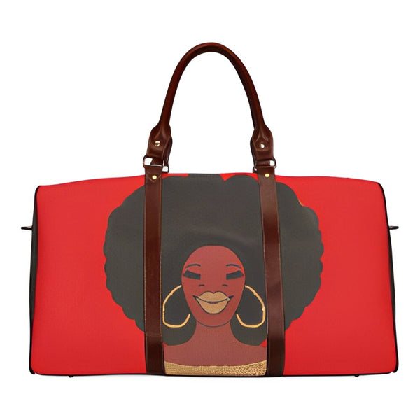 AFRO Radiant Red Waterproof Travel Bag/Large (Model 1639)