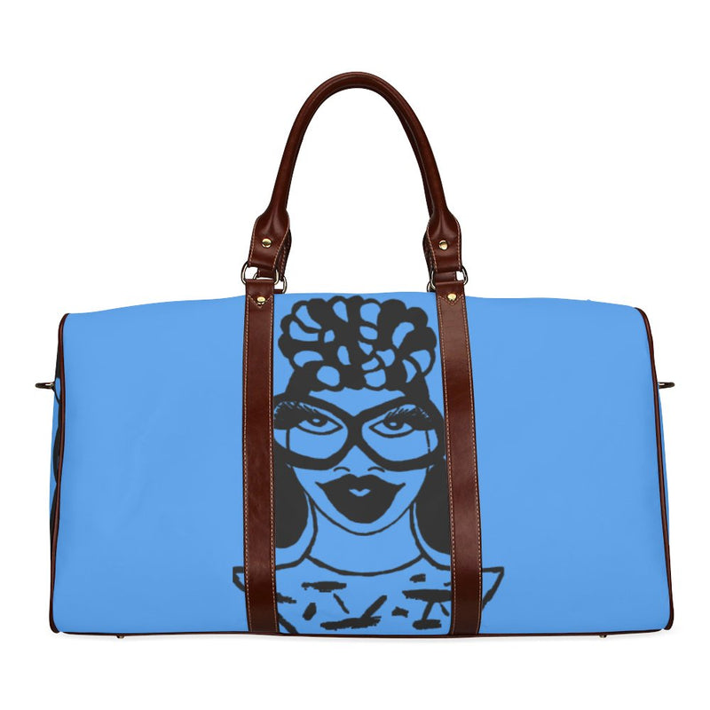 Boss Chick Blue Waterproof Travel Bag/Large (Model 1639)