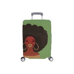 AFRO GOLD EARRING SMALL BAG GREEN Luggage Cover/Small 18"-21"