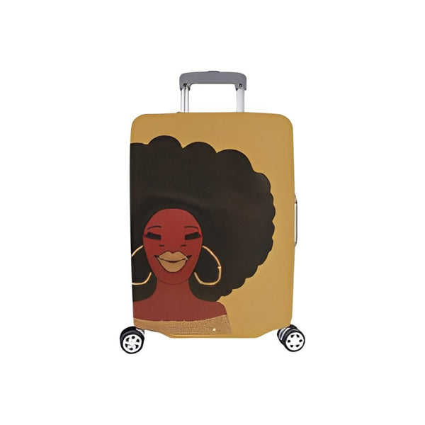 AFRO GOLD EARRING SMALL GOLD Luggage Cover/Small 18"-21"