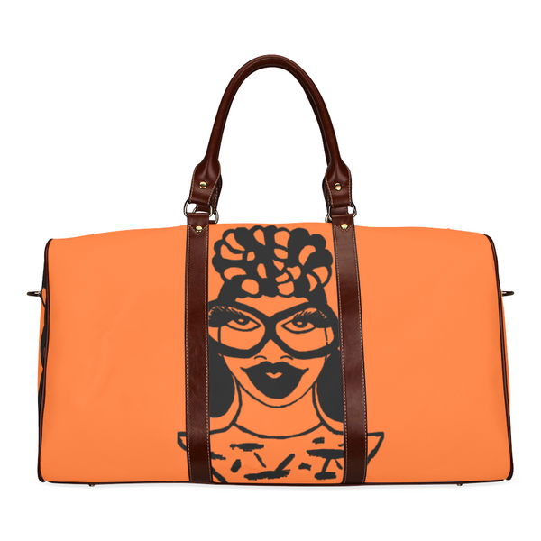 Outrageous Orange Waterproof Travel Bag/Large (Model 1639)