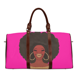 Poppin Pink Waterproof Travel Bag/Large (Model 1639)