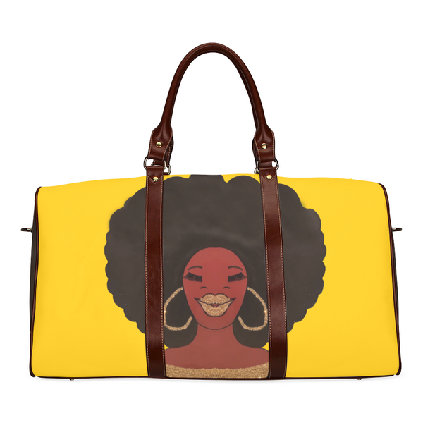 Yummy Yellow Waterproof Travel Bag/Small (Model 1639)