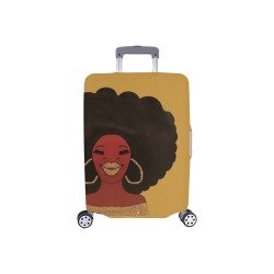 AFRO GOLD EARRING SMALL GOLD Luggage Cover/Small 18"-21"