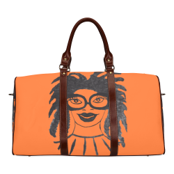 Outrageous Orange Waterproof Travel Bag/Large (Model 1639)