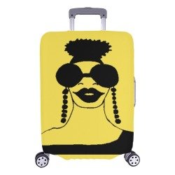 BUN LARGE BAG YELLOW Luggage Cover with glasses/Large 26"-28"