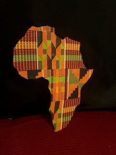 WOOD PLAQUES KENTE CLOTH AFRICA